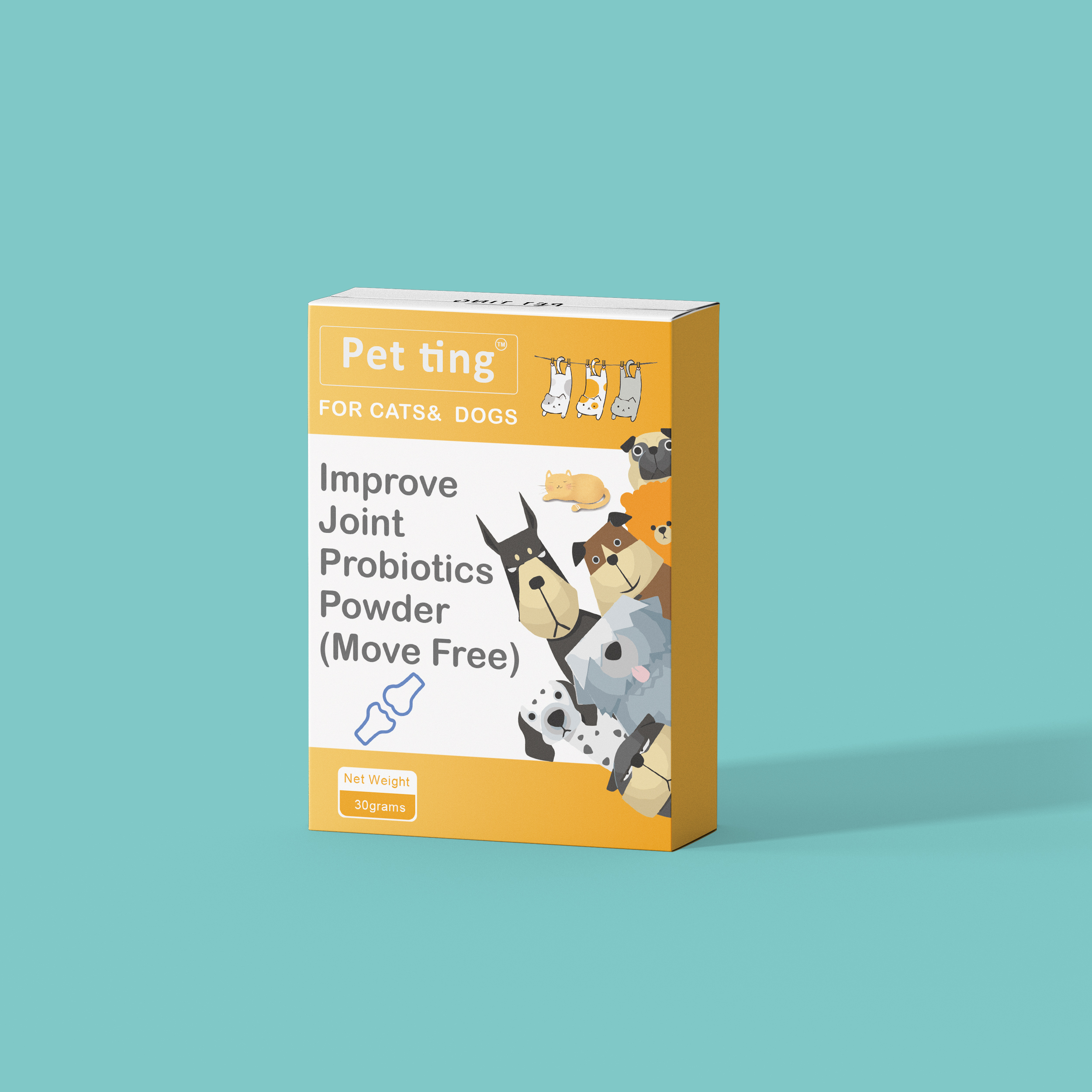 Personalizado marca cão cachorro cachorrinho gatinho probiótica pó para melhorar as articulações para animal de estimação